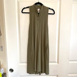 LOLE Traverse Sleeveless Sporty Dress Olive Green Racerback